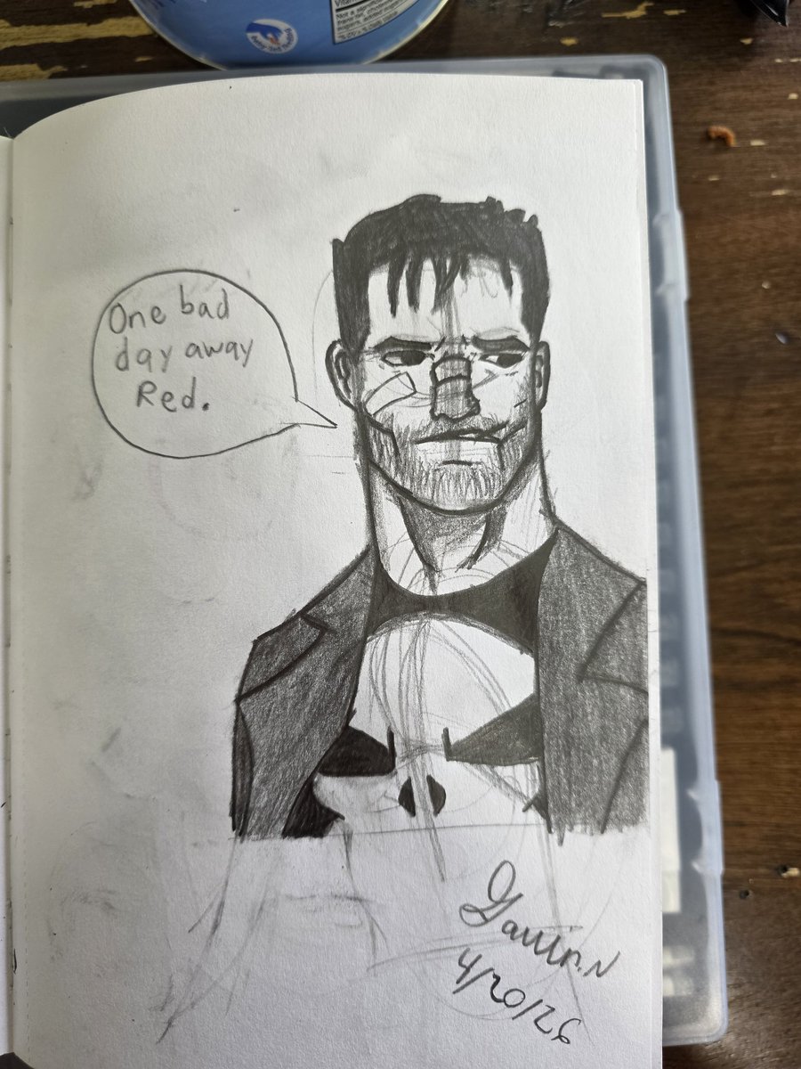 NotoriousNapo's tweet photo. One batch two batch penny and dime #thepunisher #artㅤㅤㅤㅤ #sketch https://t.co/D11xWkupI1