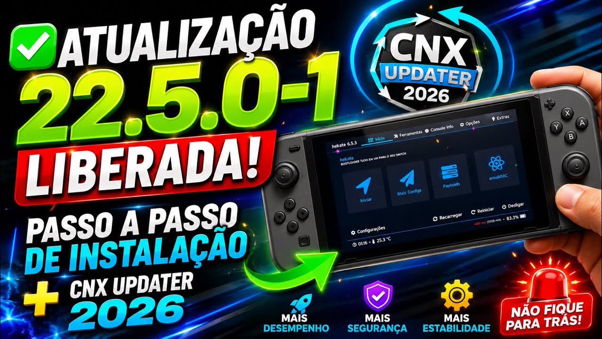 diegoroux20199's tweet photo. ✅ ATUALIZAÇÃO 22.5.0-1 LIBERADA! PASSO A PASSO DE INSTALAÇÃO + CNX UPDATER 2026
https://t.co/cbLeqkblYo https://t.co/f1RZ3yRQ0W