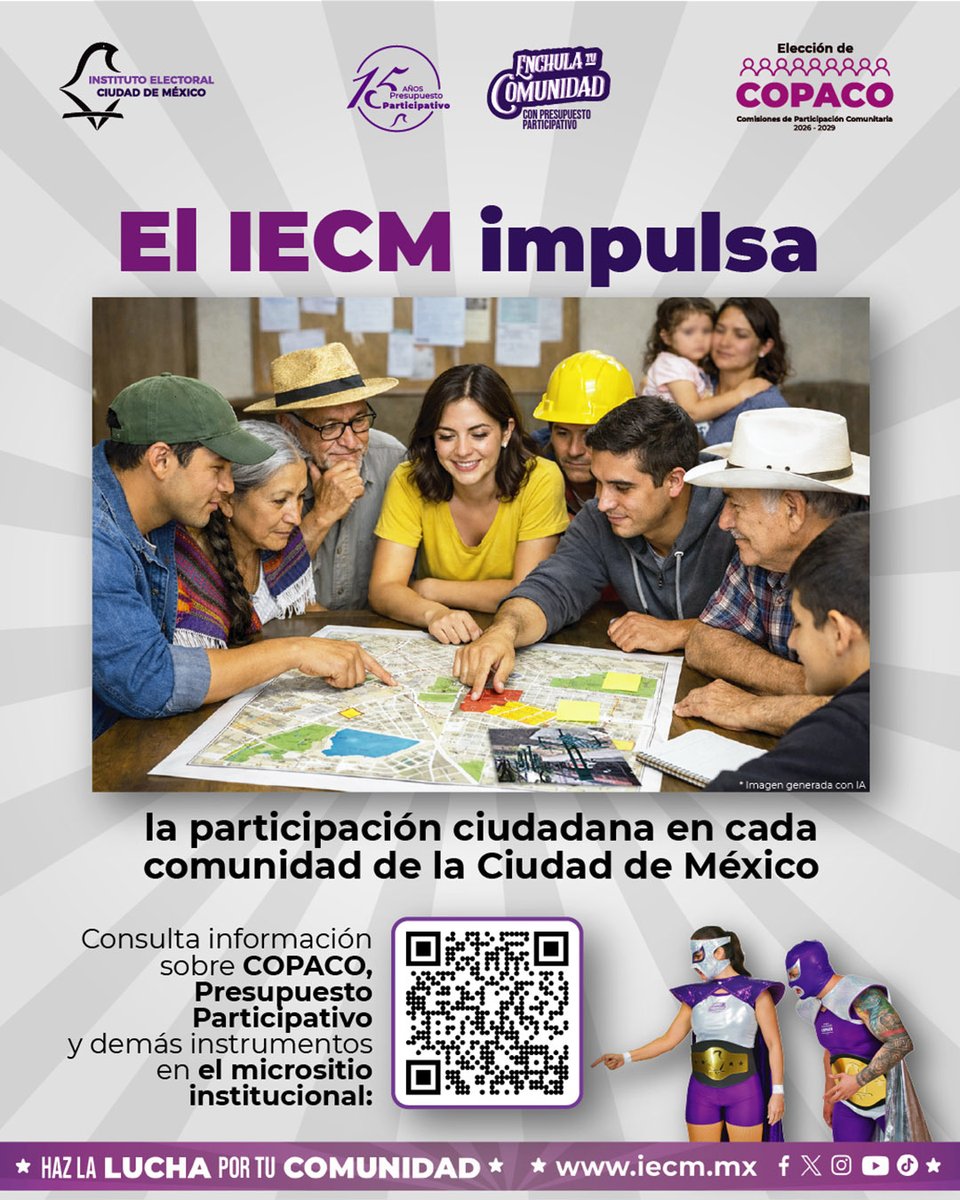Distrito06IECM's tweet photo. 🏘️ La participación ciudadana fortalece a las comunidades y construye mejores espacios para todas y todos. Consulta información sobre las COPACO y el Presupuesto Participativo en nuestro sitio web: https://t.co/WoMXlCkKDC https://t.co/aByexTjt9W