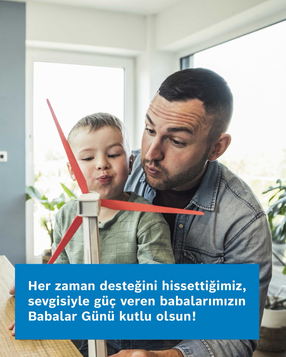 BoschTurkey's tweet photo. Hayatın her anında yanımızda olan, sevgisiyle güç veren ve varlığıyla güven hissettiren tüm babalarımızın Babalar Günü kutlu olsun!💙
#BoschTürkiye #BabalarGünü https://t.co/zPoqVSvVvt