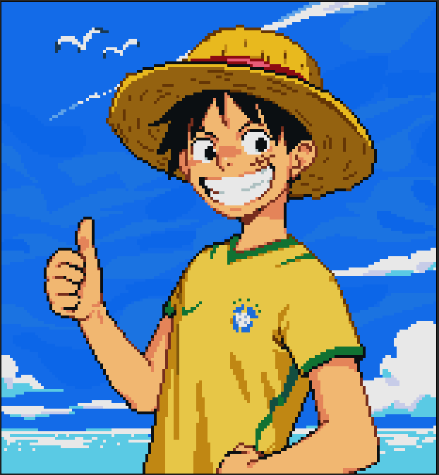 aozorapxl's tweet photo. luffy from brasil
#pixelart #ONEPIECE〜 https://t.co/HxsmzUv76M