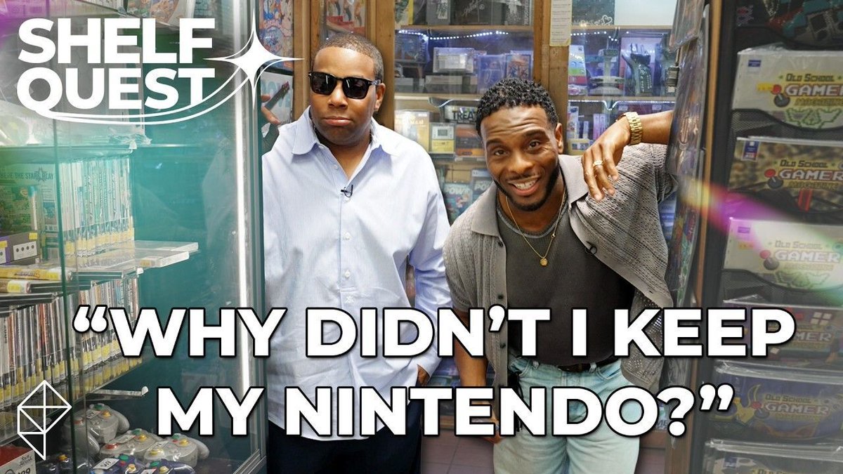 VideoGamesNYC's tweet photo. Want more #ShelfQuest? We've got you covered!

The newest episode features comedy legends Kenan & Kel as they explore our store, reminisce about the games they grew up with, and share some of their favorite gaming memories. Don't miss the fun, nostalgia, & good vibes!

Full episode here: https://t.co/jLyNyhsg0R

Don't forget to enjoy some orange pop while watching!

@Polygon #GoodBurger #OrangePop
