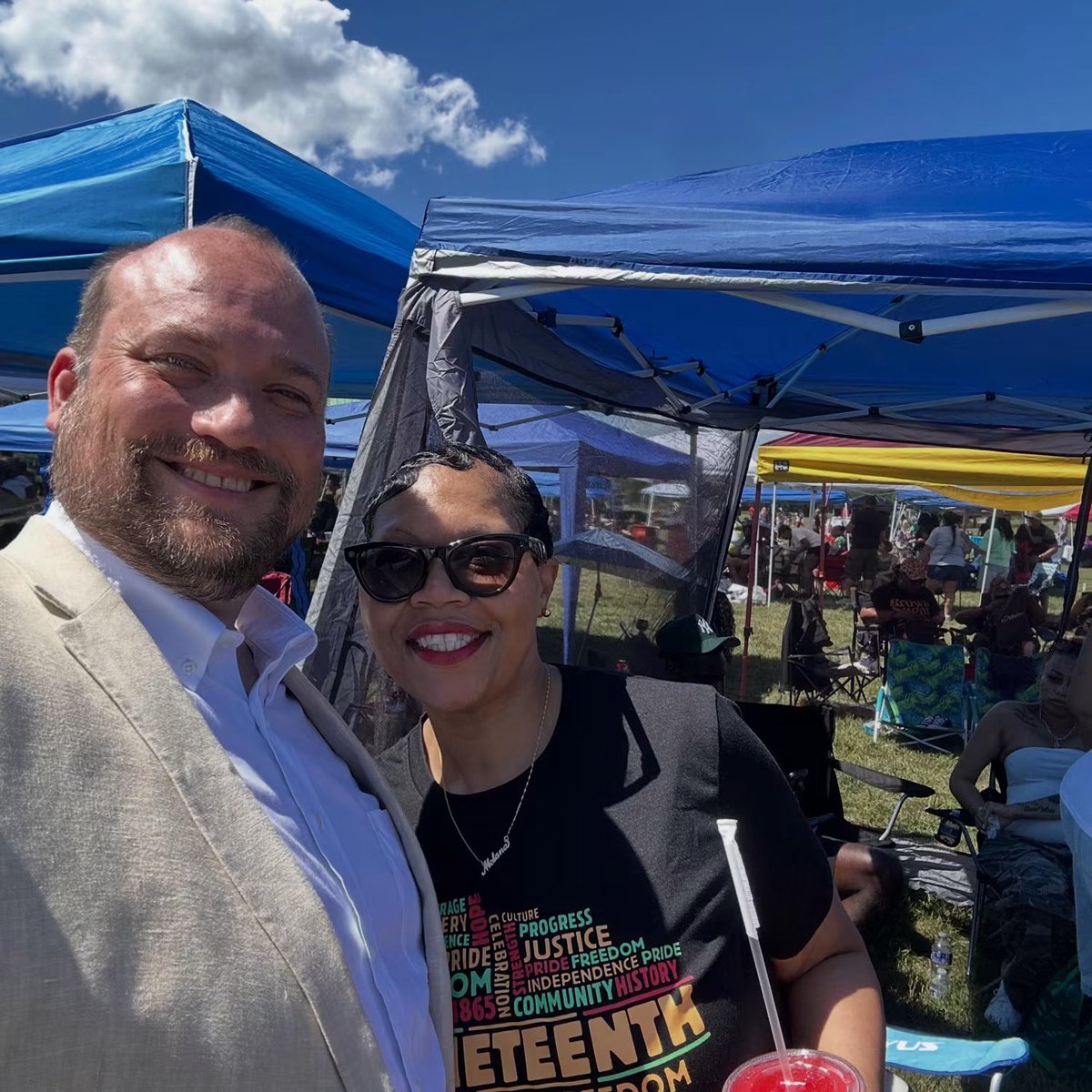 RyanRuzic's tweet photo. Great Juneteenth celebration by The “Burg” Family Reunion Club today! Thank you Irvin Greene for inviting me to speak about my campaign for Loudoun Commonwealth’s Attorney and how we can make our community safer and fairer. Thank you as well to my friend Melana Grooms for introducing me to so many great people! 

https://t.co/VrnllEdxJP

#loudouncountyva