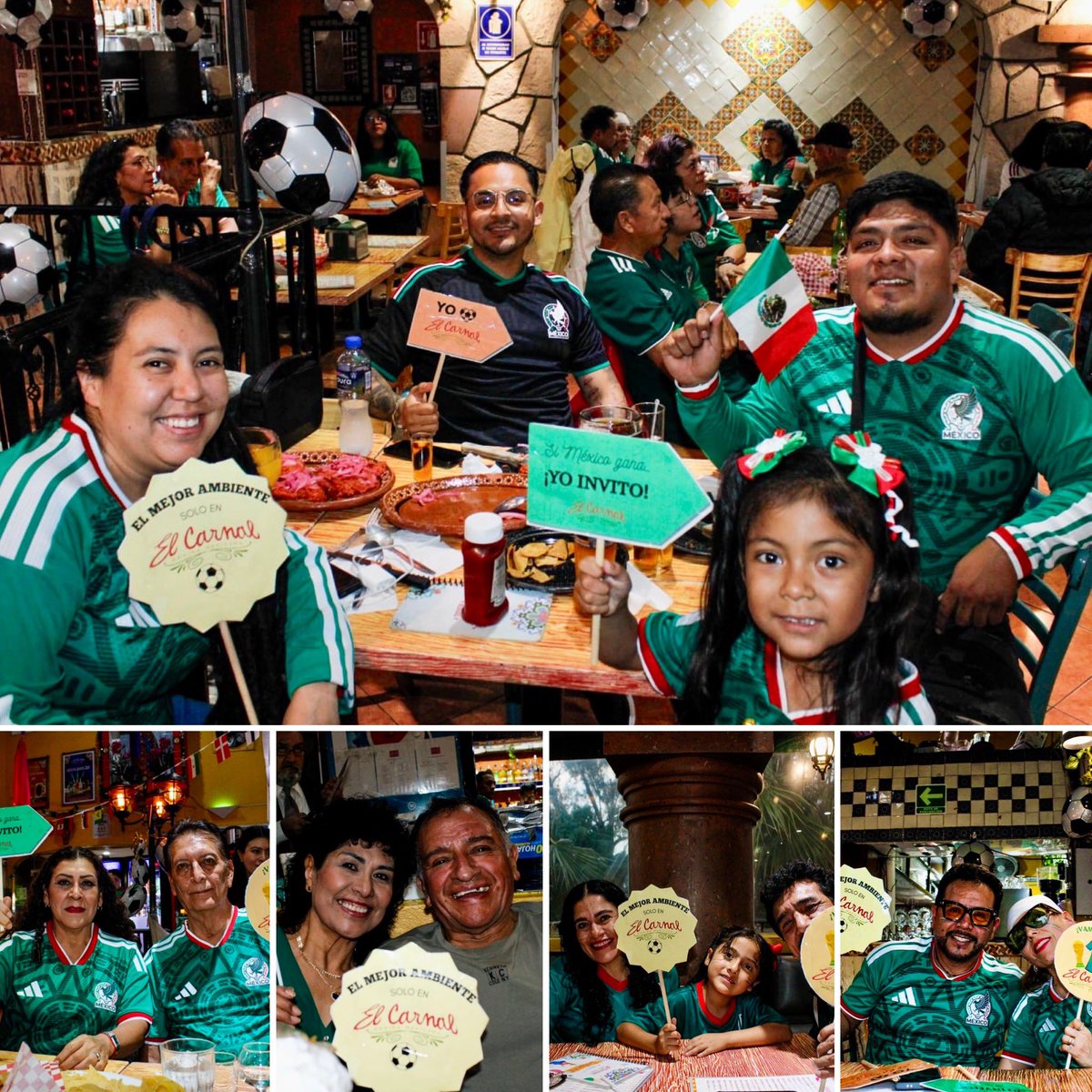 ElCarnalMx's tweet photo. 🇲🇽✨ Así se vive la pasión por el fútbol y la buena comida mexicana en El Carnal. ⚽️¡El partido se ve en todos lados, pero se vive y se celebra mejor aquí con nosotros!
Gracias a toda nuestra gran afición por acompañarnos. 

#TacosCDMX #PasionFutbolera #ElCarnalMx #cdmx https://t.co/R3OVuMlWCX