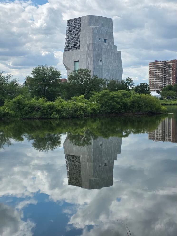 TheRickyDavila's tweet photo. The Obama Presidential Center is reflecting beautifully, just saying. https://t.co/tPSNUK0HWF