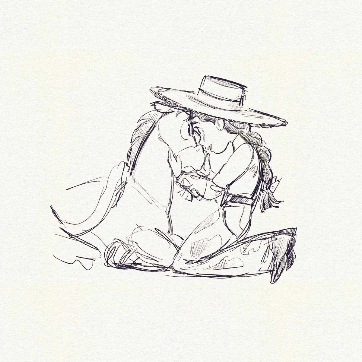 BoardwalkTimes's tweet photo. Concept sketch of Jessie and Bullseye in TOY STORY 5. https://t.co/j6YlGiLvy1