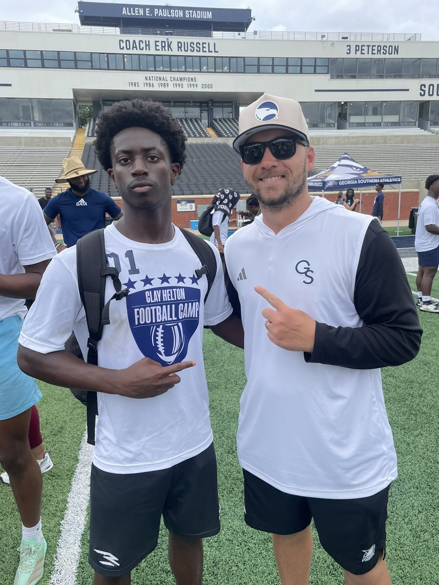 LandonHannah3's tweet photo. Had a great time competing at Georgia Southern today  @GSCoachHelton @GSAthletics_FB #HailSouthern #Staythecourse @CoachWillis_ @CoachMizellGSU @adamgorney @247recruiting https://t.co/nYgxQoFetw