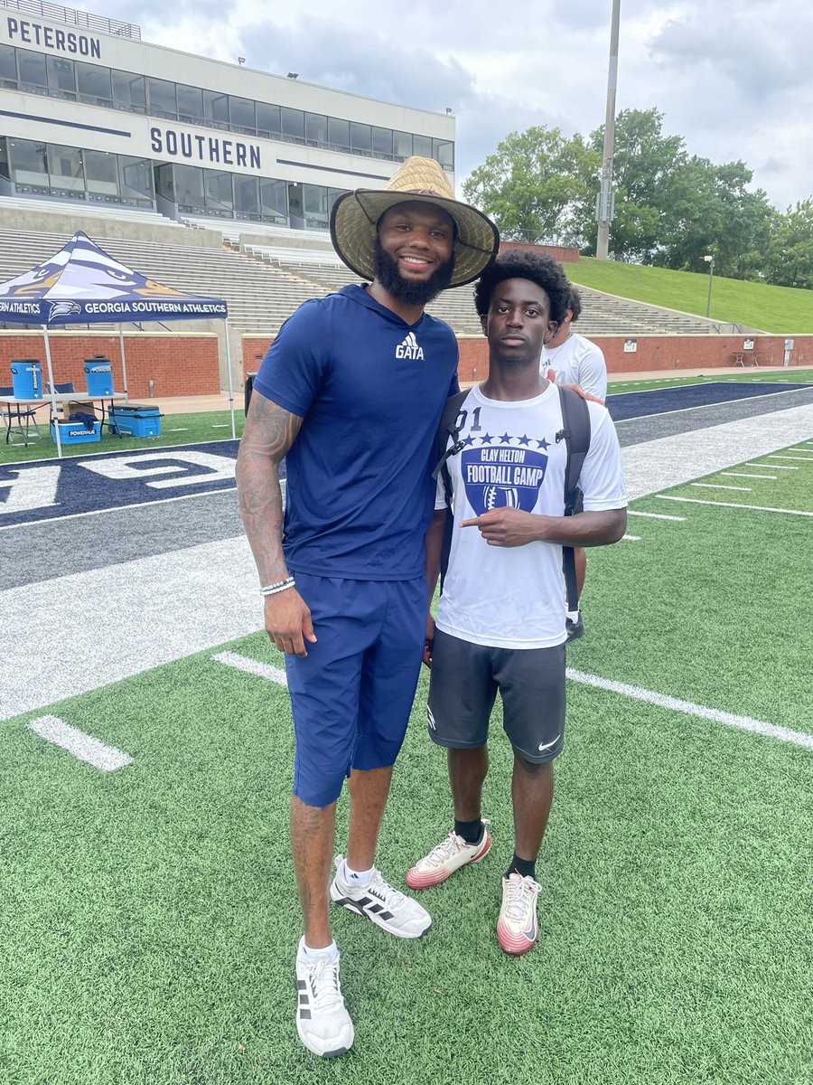 LandonHannah3's tweet photo. Had a great time competing at Georgia Southern today  @GSCoachHelton @GSAthletics_FB #HailSouthern #Staythecourse @CoachWillis_ @CoachMizellGSU @adamgorney @247recruiting https://t.co/nYgxQoFetw