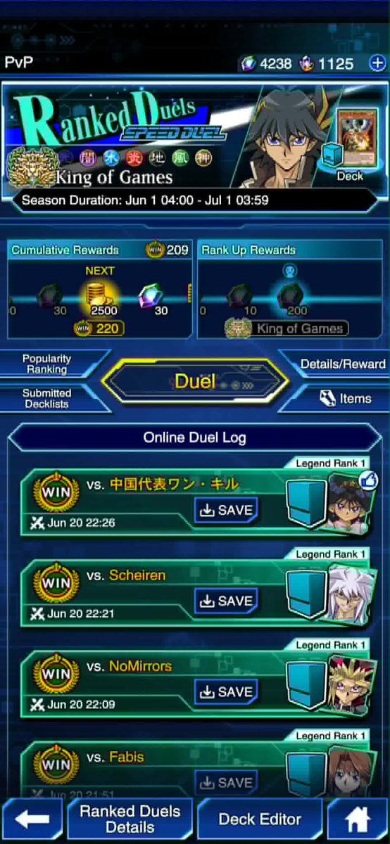 StichRulez's tweet photo. Acquired King of Games title for this season in #yugiohduellinks with Stardust.

After the World Championship Qualifier, I felt there was areas of improvement so I did some research and tested a lot of Stardust variations. https://t.co/5BKszVZZ9n