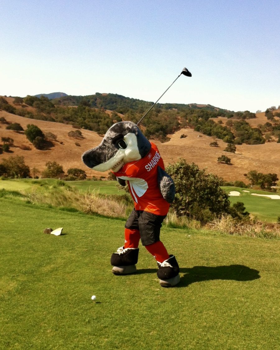 jbecher's tweet photo. Some @sjsharkie costumes on Sharkie Saturday 

#sjsharks https://t.co/IYNYohvWiW