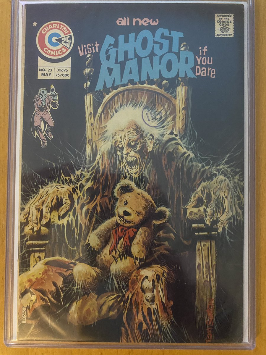 SUB9gallery's tweet photo. Ghost Manor #23 (May 1975), hosted by the creepy Mr. Bones! This Charlton Comics masterpiece features one of the most unforgettable Bronze Age horror covers painted by the incredible Tom Sutton.
#GhostManor #CharltonComics #HorrorComics #TomSutton #BronzeAgeComics #VintageComics https://t.co/npRYEeKn7I