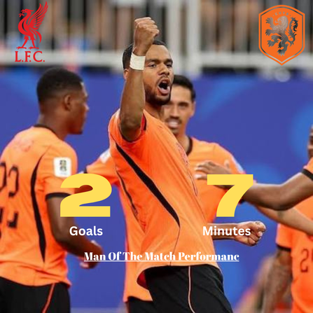CheekyLFCYNWA's tweet photo. 🇳🇱 A brilliant performance from Gakpo against Sweden in the World Cup 2026 has gotten himself a man of the match award.

After assisting Brobbey, and scoring 2 of his own after Netherlands won 5-1. Brilliant performance from The reds Dutch winger.

But can he perform this season? https://t.co/JqYSdInNWV