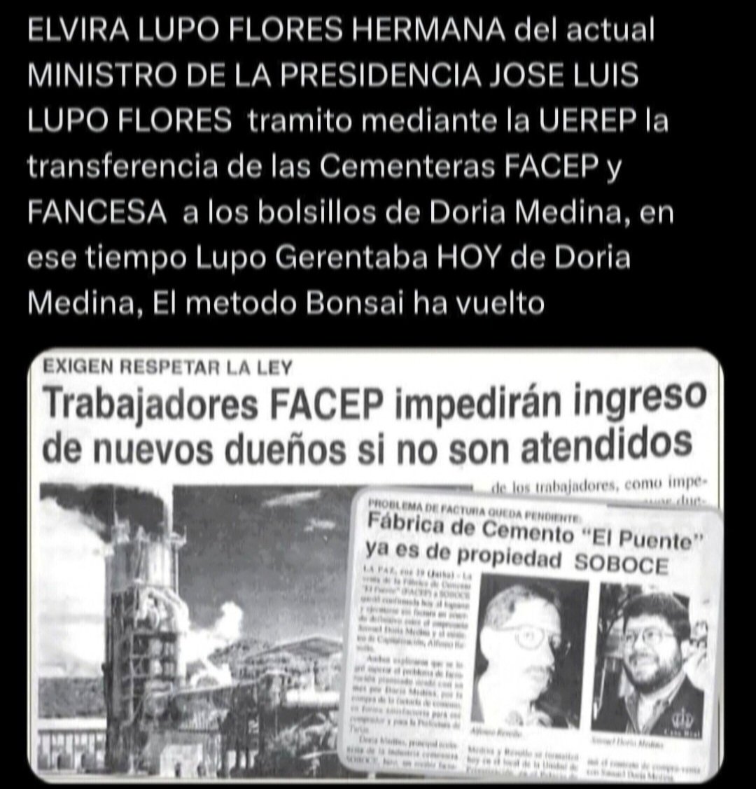 AlejandroCiro19's tweet photo. @joseluislupo Tu Hermana y Tu eterno empleado del KHENCHA protegieron muy bien su billetera, cuando Privatizaron Bolivia. https://t.co/J6hK1e30GQ