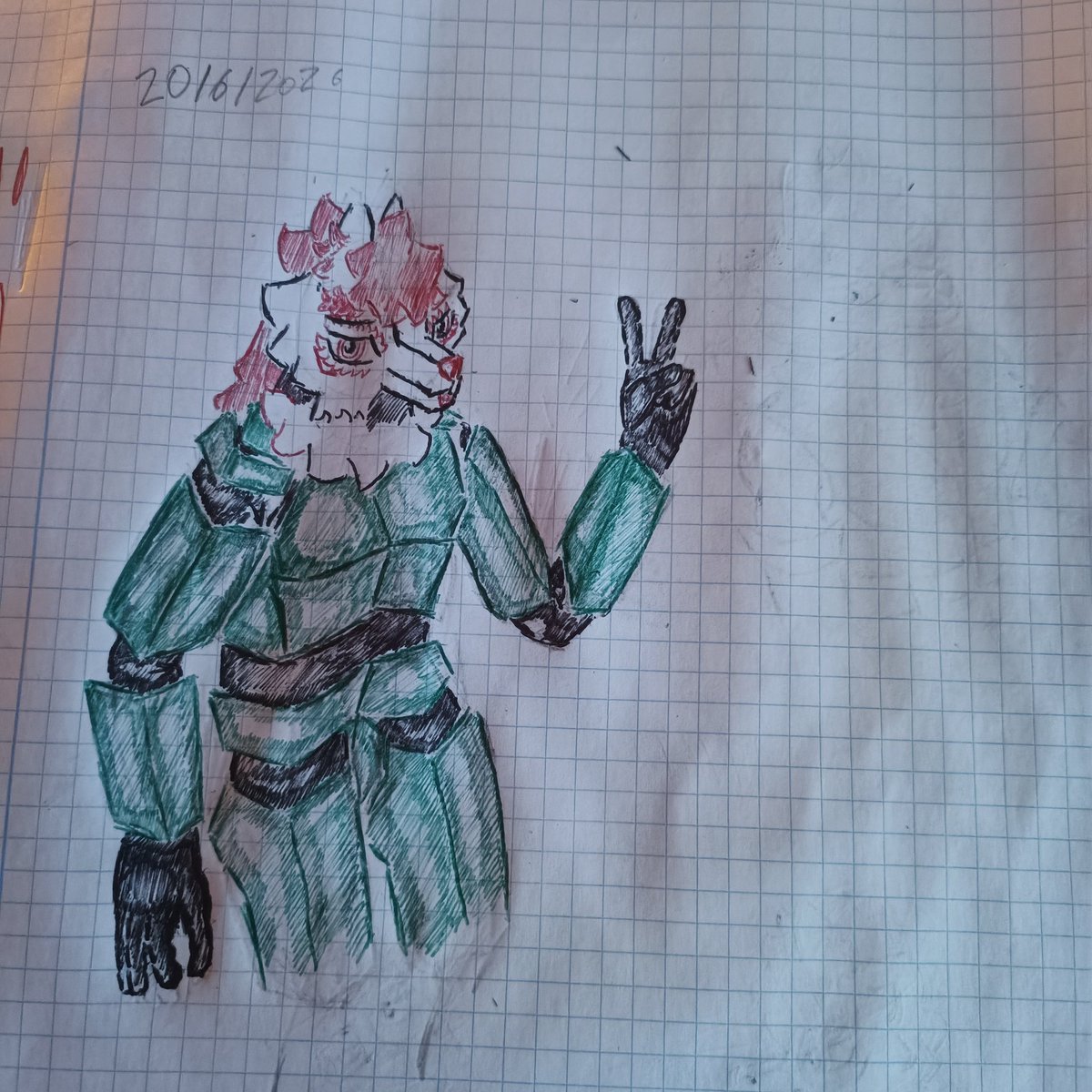 Lukeart27's tweet photo. I dont know were the armor came out form 

There are still shiny squeaky rubber under It

Do not look at the other hand, i really messed It up https://t.co/hr3TMET9xp