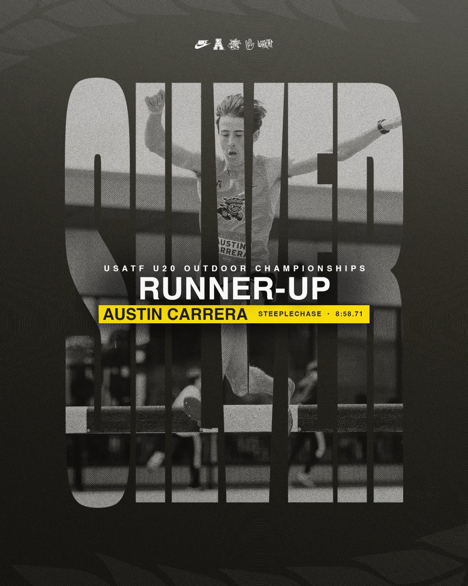 GoShockersTFXC's tweet photo. USATF U20 Runner-Up! 🥈

Austin Carrera takes the U20 steeplechase silver in Eugene! https://t.co/Qk3KbRQBOD