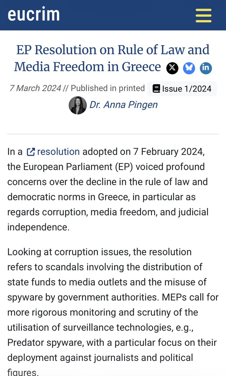 bluemoonyellows's tweet photo. @moderatus_gr @PolitikoZwo There are serious concerns about democracy and freedom in Greece https://t.co/vJbIAwjLHZ