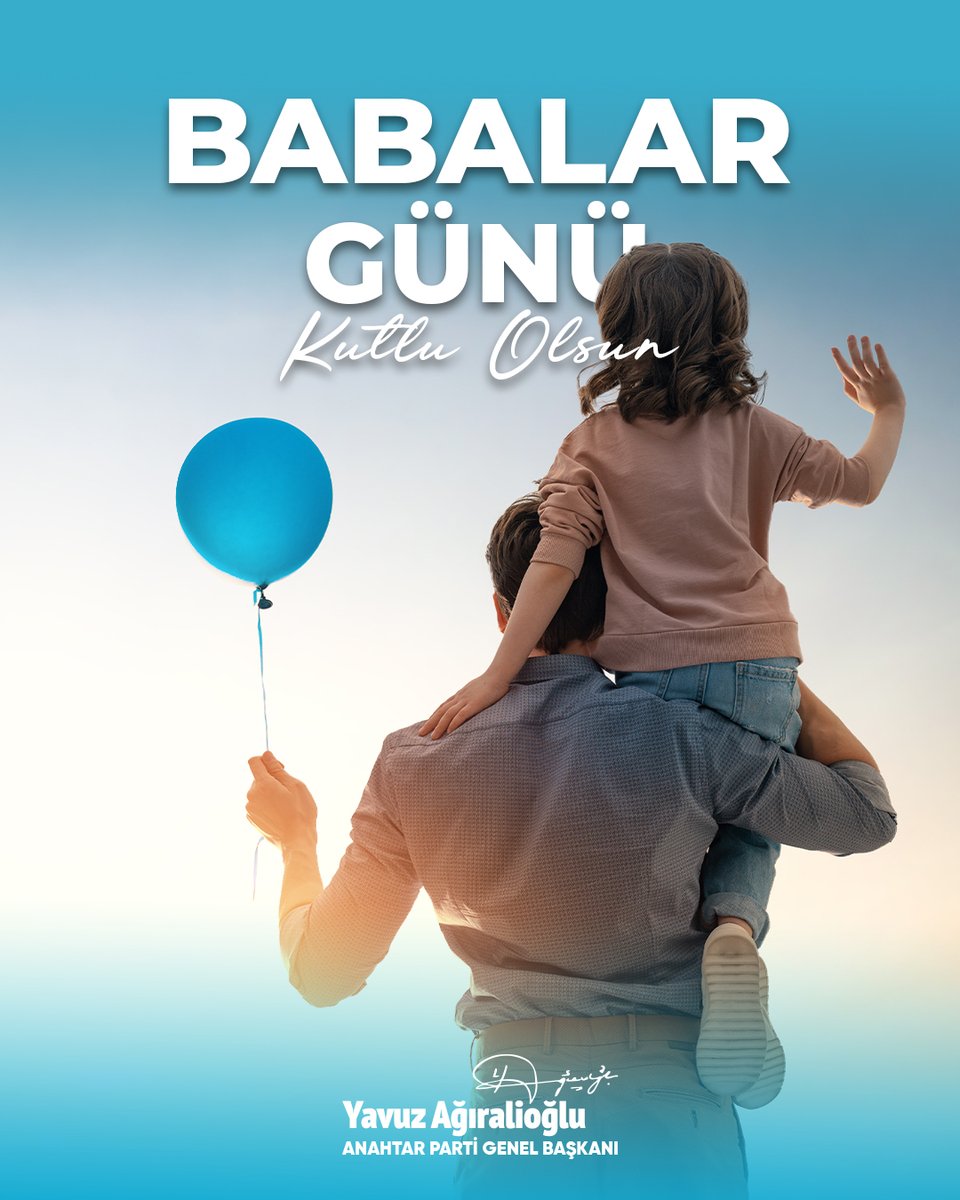 yavuzagiraliog's tweet photo. Bir evin direği, bir evladın güvencesi, hayatın en sağlam omuzlarından biridir baba…

Sevgisiyle yol gösteren, emeğiyle ailesine güç veren, varlığıyla evlatlarının arkasında dağ gibi duran bütün babalarımızın Babalar Günü’nü kutluyorum.

Başta aziz şehitlerimizin emaneti olan şehit babalarımız ve fedakârlıklarıyla milletimize örnek olan gazi babalarımız olmak üzere; hayatta olan tüm babalarımıza sağlık ve huzur, ebediyete irtihal eden babalarımıza ise Allah’tan rahmet diliyorum.
