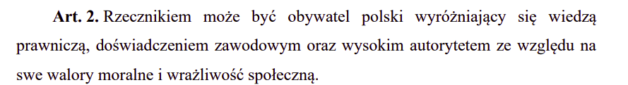 WikBurakowski's tweet photo. @pisorgpl @OficjalnyJK Artykuł drugi ustawy o RPO i wykształcenie pana Borowskiego.

Warto by było nie popadać w fantasmagorie. https://t.co/iuTNslu53V