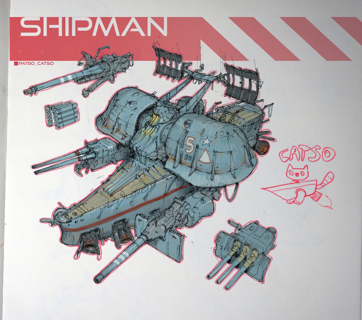 PatsoCatso's tweet photo. Wide shoulder ship-guy https://t.co/CN5EpRtZ75