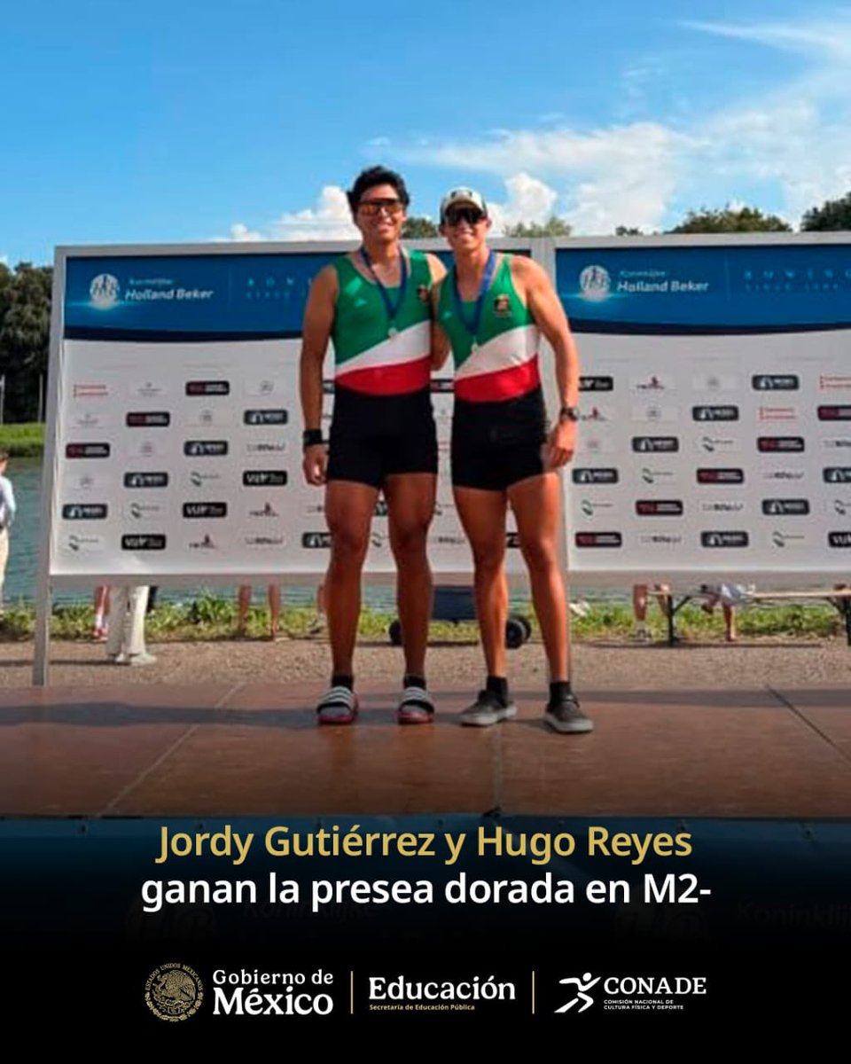 conadeoficial's tweet photo. ¡PRESEAS PARA MÉXICO! 🚣🏻‍♀️🇲🇽

Remo suma tres preseas en Internacional Koninklije Holland Beker, Ámsterdam, Países Bajos, en preparación a @SDQ2026

🥇 Aylin Ibarra y Melissa Márquez (LW2x)

🥇 Jordy Gutiérrez y Hugo Reyes (M2-)

🥉 Roberto Ahumada y Rafael Gutiérrez (LM2x) https://t.co/2ycdOURX9Y