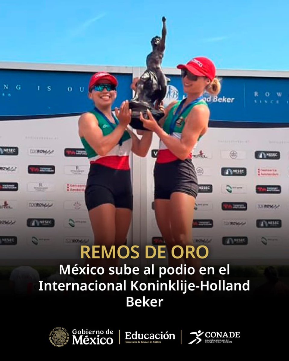 conadeoficial's tweet photo. ¡PRESEAS PARA MÉXICO! 🚣🏻‍♀️🇲🇽

Remo suma tres preseas en Internacional Koninklije Holland Beker, Ámsterdam, Países Bajos, en preparación a @SDQ2026

🥇 Aylin Ibarra y Melissa Márquez (LW2x)

🥇 Jordy Gutiérrez y Hugo Reyes (M2-)

🥉 Roberto Ahumada y Rafael Gutiérrez (LM2x) https://t.co/2ycdOURX9Y