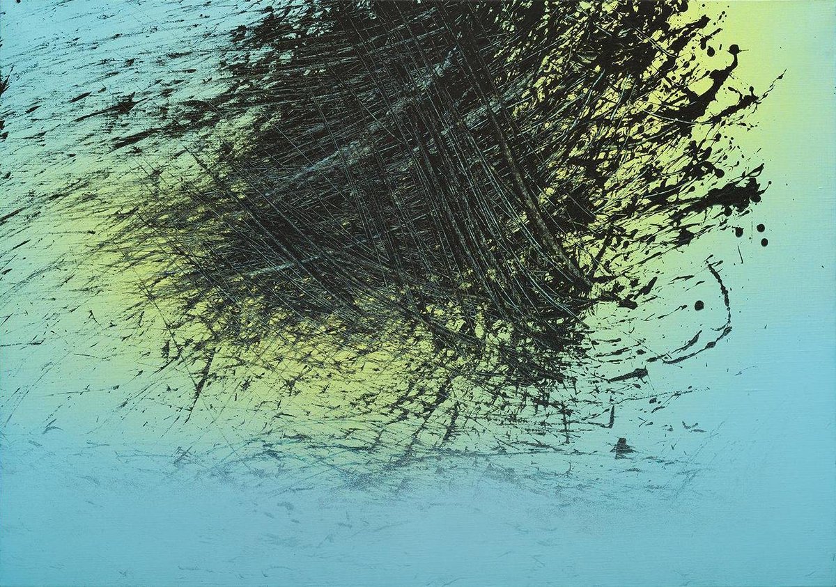 Luigibg's tweet photo. Hans Hartung, T1981-R29, 1981 https://t.co/UI2LcLMlHa