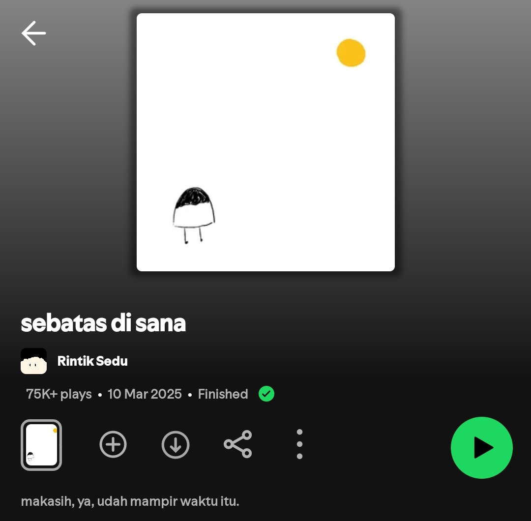 moonnisss's tweet photo. Dengerin ini sambil cerita temen SD ke chatGPT, katanya first love "sebuah cerita yang selesai tanpa pernah dimulai."

Relate banget judul sama deskripsinya, hadir bukan untuk dimiliki :') https://t.co/q1fXnskB7Y