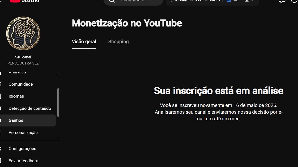 ander___andrade's tweet photo. Hi @TeamYouTube 
! I need help with the monetization review for my two channels. Both were submitted on May 16th and have now passed the 30-day 
Channel1:
[https://t.co/j7fJFTq8AG] 
Channel 2: [https://t.co/6vBzDjZSSC] I've attached screenshots showing the dates. Thanks! https://t.co/De0cpIn3NU