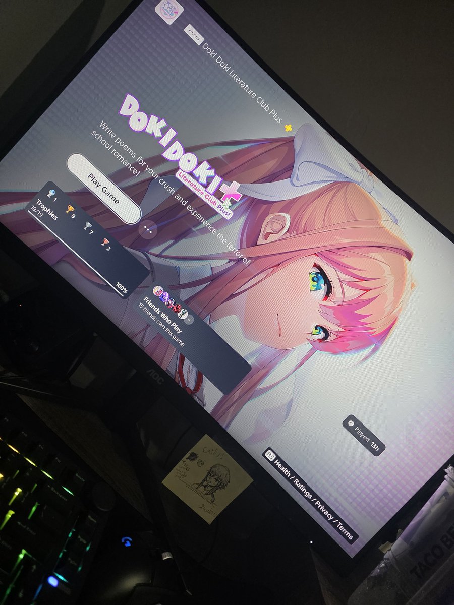NotoriousNapo's tweet photo. Ddlc complete #ddlc #DokiDokiLiteratureClubPlus #justmonika https://t.co/jmzkq72b31