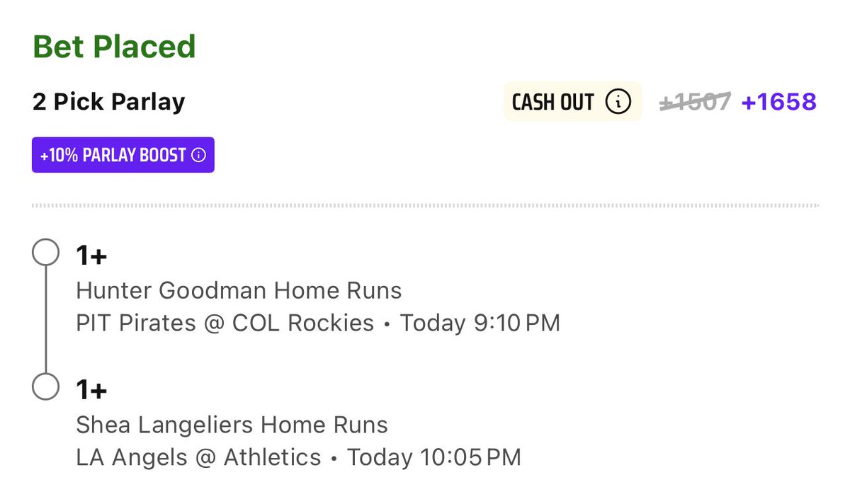ParlayScience's tweet photo. ⚾️ HR Duo

The voices said "build the HR parlay."

Who am I to argue?

🔗 https://t.co/tNyVTCQKmz https://t.co/zQOo43MjwB