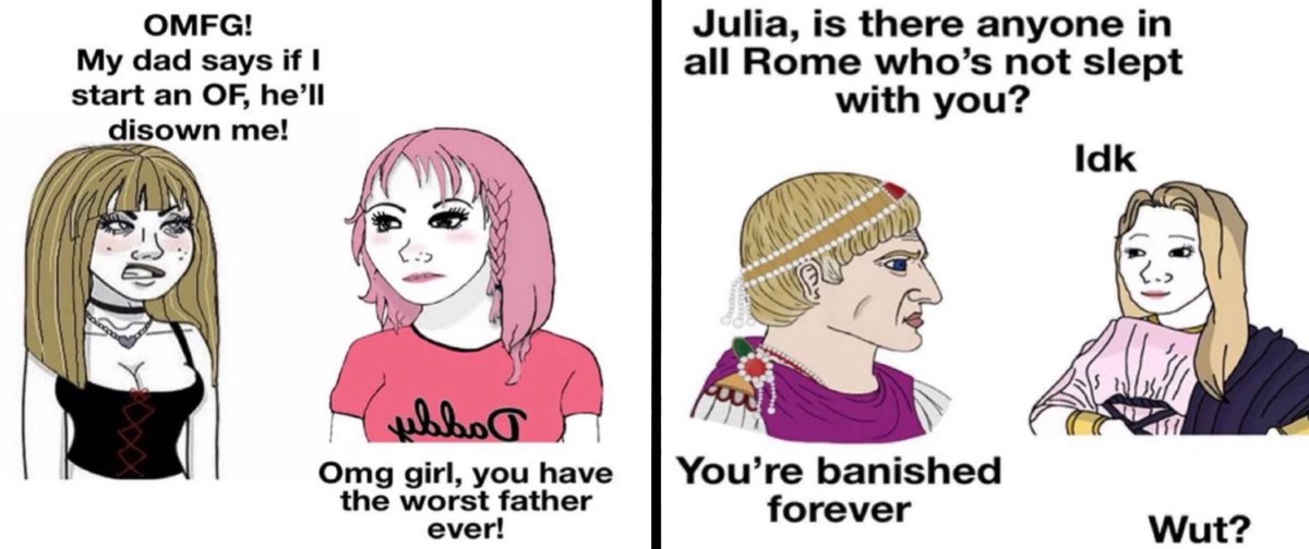 UpdatingOnRome's tweet photo. Was Augustus’s daughter the first E-girl? https://t.co/KO9dMiIEEG