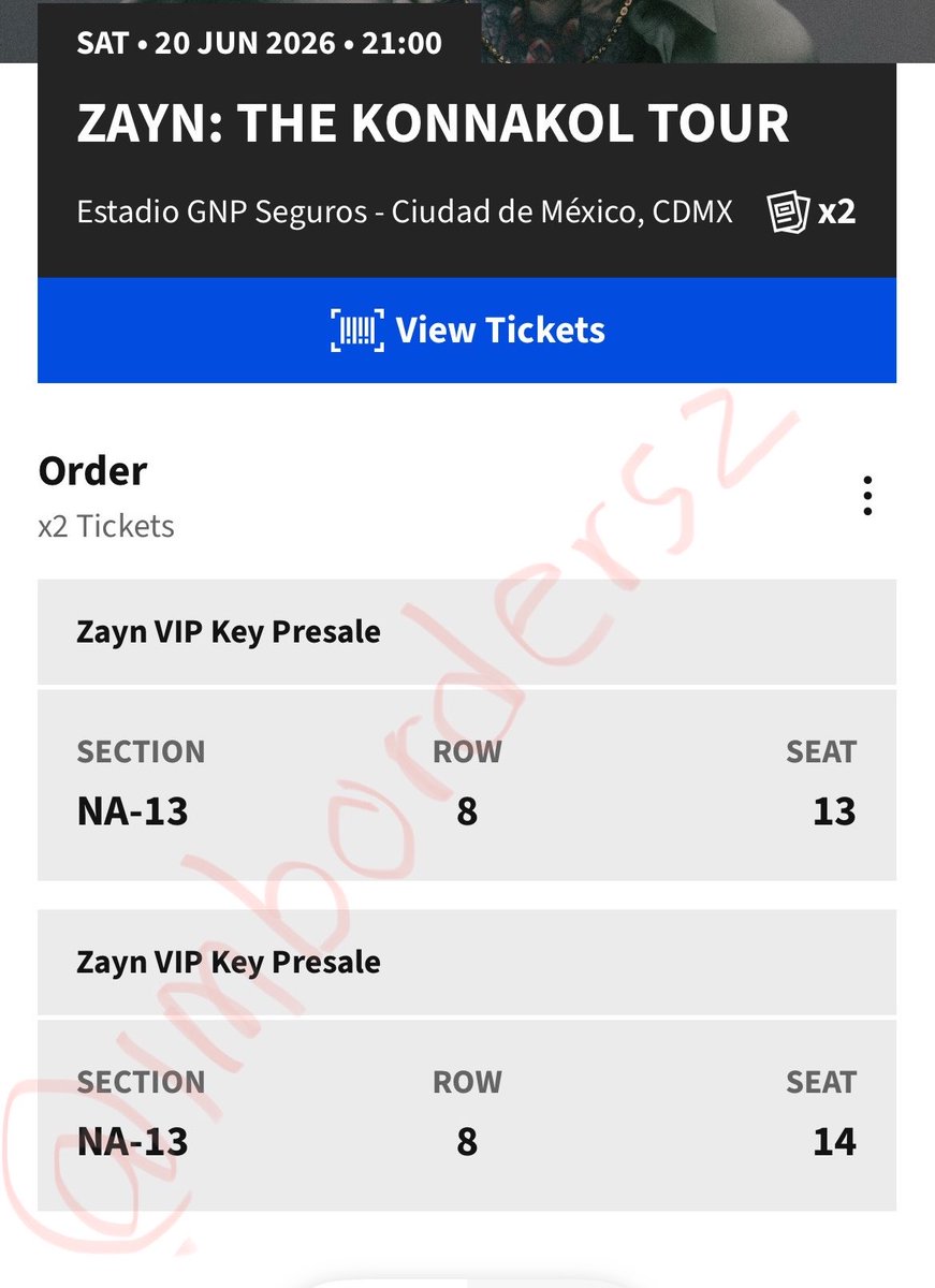 imbordersz's tweet photo. REGALO 2 BOLETOS PARA ZAYN 🎁 

No podré ir así que espero alguien más lo disfrute 🤍, transfiero por ticketmaster! https://t.co/Y6HFAiFopv