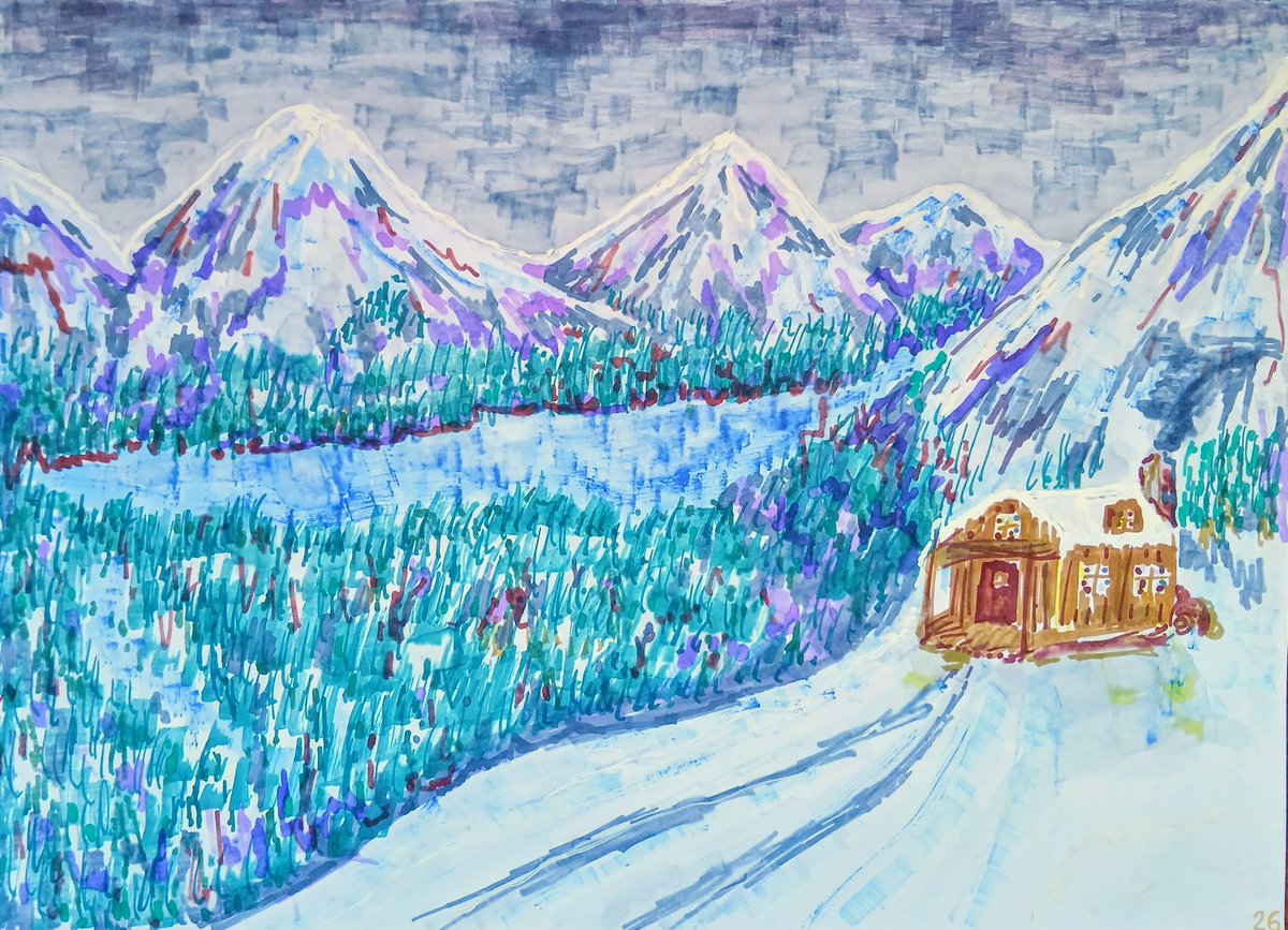 RodrigoRecalde4's tweet photo. #EsteFinde Buenas gente de TN 😊, Aqui les dejo uno de mis dibujos hecho con fibras y marcadores ✍️🏻 de la estación del frio y nieve ❄️ Espero que les guste, "Bienvenido Invierno" , Vamos Argentina 🩵🤍🩵 y Saludos desde Ezeiza 🤗 https://t.co/UnLKq0Rmts
