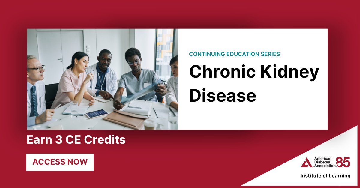 ADA_DiabetesPro's tweet photo. We support evidence-based care for people living with diabetes and CKD.
 
Explore the CKD series and earn CE credits: 🔗  https://t.co/wgdDWXuao4

#DiabetesCare #CKD #ContinuingEducation #WeFight https://t.co/EIu90p7sL8