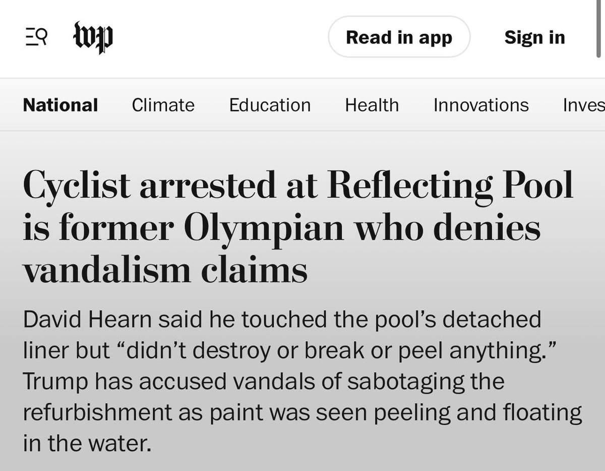 greendragonhq's tweet photo. Donald Trump is now having random bystanders arrested to commit to the fake story of vandals being the reason his pool is literally crumbling. https://t.co/p5eRTNTnq7