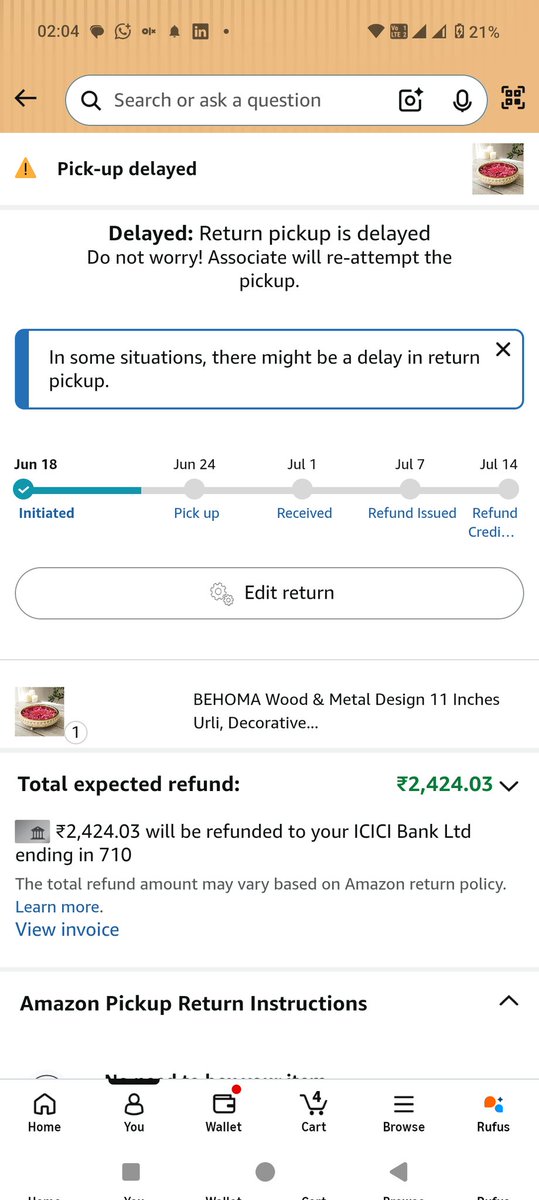 sovirathi's tweet photo. This isn't customer service, it's harassment. Reschedule after reschedule, zero resolution. @JoshiPralhad @jagograhakjago @nch1915 — requesting urgent intervention. @amazonIN fix your logistics. #AmazonFail #ConsumerRights https://t.co/0M3DQ9vWix