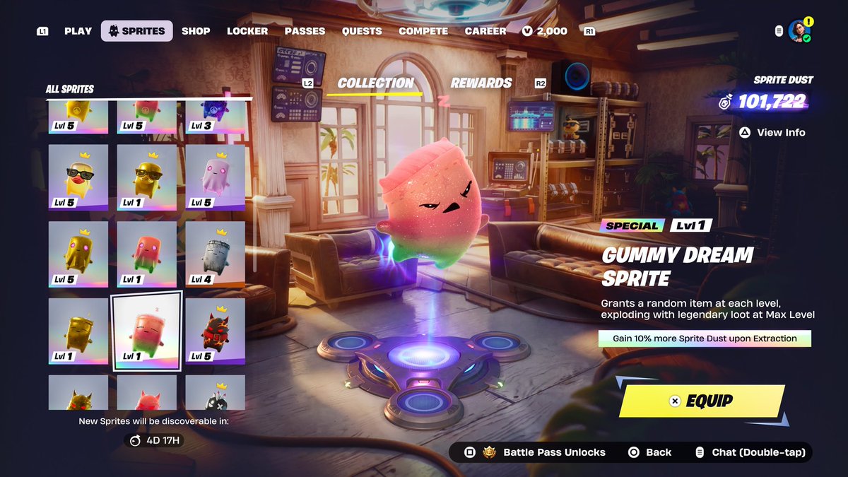 snail_plays's tweet photo. Well, this Fortnite power hour(s) was a success. I got 4 gummy sprites, and now I only need the gummy king and zero point. https://t.co/kZOeFjhQof