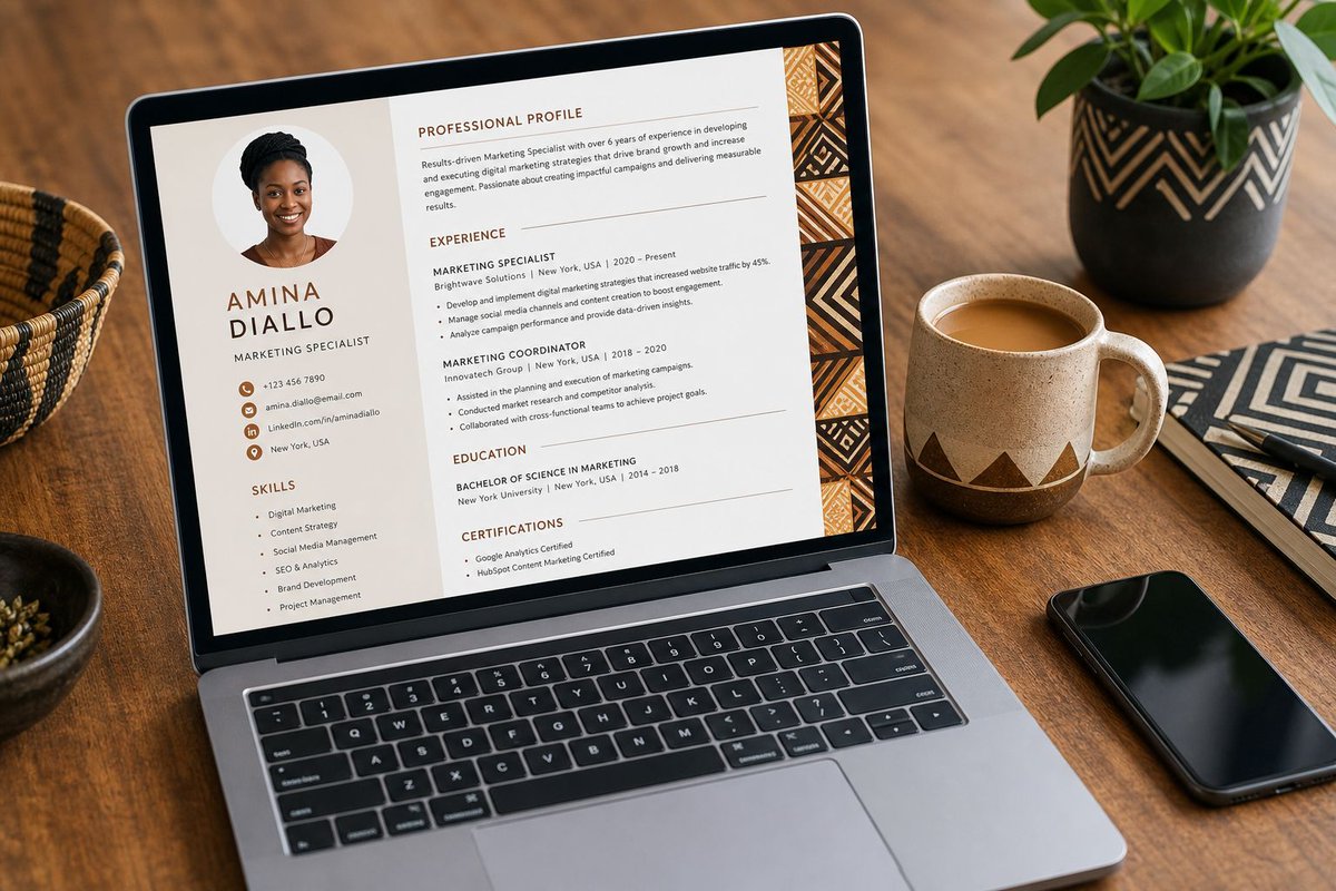 NgwasPenn's tweet photo. Someone charged my cousin to "write" her CV😂 

All they did was change the font in Word.

You can build a better one yourself in 10 mins — for free — using Canva.

Here's how 👇
https://t.co/As5TaWLoCr``` https://t.co/nqVOzUQaW1