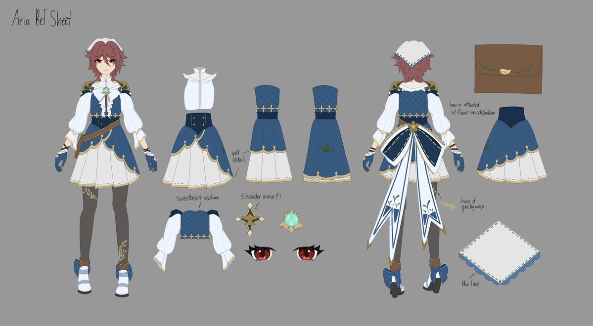 ariiihen's tweet photo. aria ref sheet !! most covered up genshin character ever wow

dont throw tomatoes at me ok 😢 https://t.co/3wZkJYEG0r