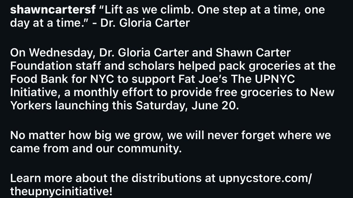 ___Taurean___'s tweet photo. Shawn Carter Foundation founded by Jay z and his beautiful mum, Dr. Gloria always showing up for New York 👏🏾 https://t.co/Yt78bxfAUq