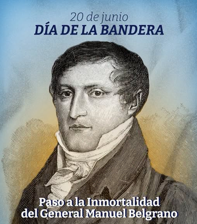 ArgentinaSaeeg's tweet photo. 20 de junio
Se celebra el Día de la Bandera en Argentina en conmemoración al fallecimiento de su creador, el General Manuel Belgrano, ocurrido el 20 de junio de 1820. https://t.co/AaIOji3su5