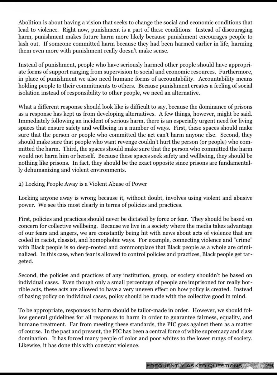 blank69acct's tweet photo. @patchyhistory @Will3316 @FACEE444 @ideologicalized abolition at its best is a vision of actual accountability, whereas now we have mass suffering without accountability, robbing time from millions of people, for profit, and making the world less safe than it could be. https://t.co/3GAyJLR7jb