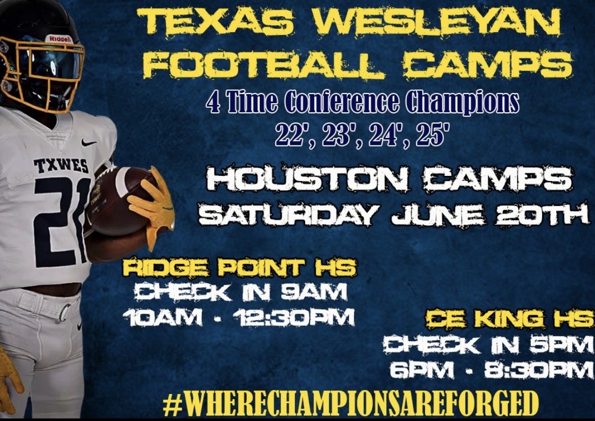 Coach_RGlover's tweet photo. Looking forward to our camp at CE King tonight!! Cypress Ranch tomorrow!!

If you haven’t signed up and are looking to compete register @ https://t.co/3VpZQRQXe5 https://t.co/74OgKlubfk