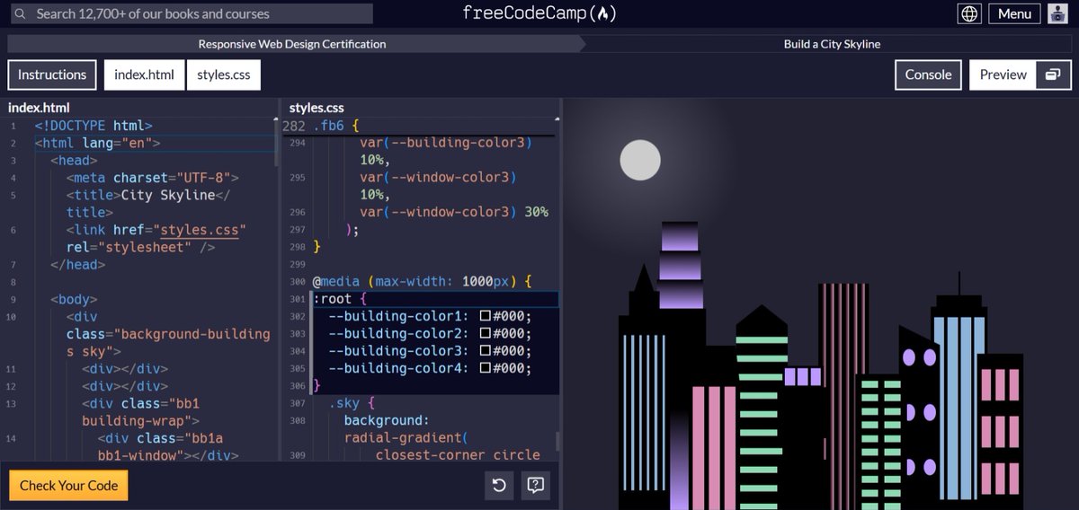 Freezy_laHot's tweet photo. I have completed Build a City Skyline #freecodecamp
 https://t.co/JJleyANAgG https://t.co/0XN9HNWYZr