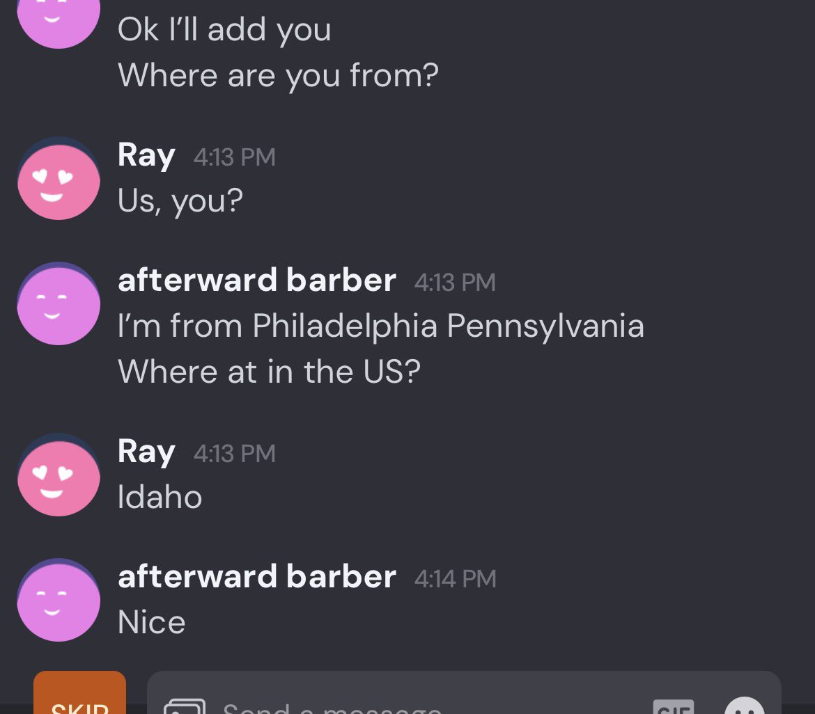 pr3dcatch3r's tweet photo. Ray Lawrence (raylawrence20 on snap and discord) from Idaho likes 12 year olds #BeAfraid https://t.co/0lQMUUuZno