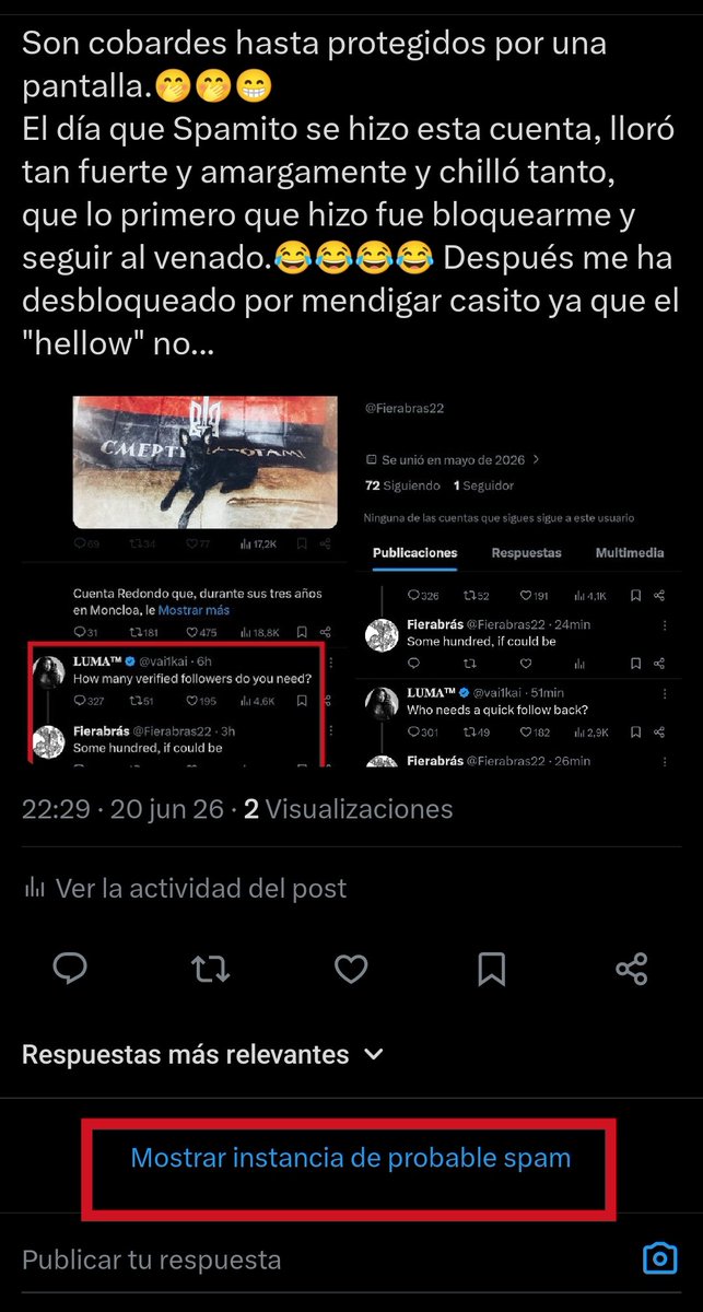 kaisermp15's tweet photo. @asturiano1987 @nederlandeer @albertolastiene @Daniel_A_punto @otravoz1 @azoteperverso @ManuelPolo450 @aapayes @SgtRobertBarnes Soy uno de esos admiradores de héroes anónimos. En este caso del que inventó lo del spam, y de aquellos que con sus denuncias mandan al ostracismo y niegan el casito a pura carne de frenopático. Porque la libertad de expresión también se defiende callando a los propagandistas https://t.co/Y3gS8UkFra