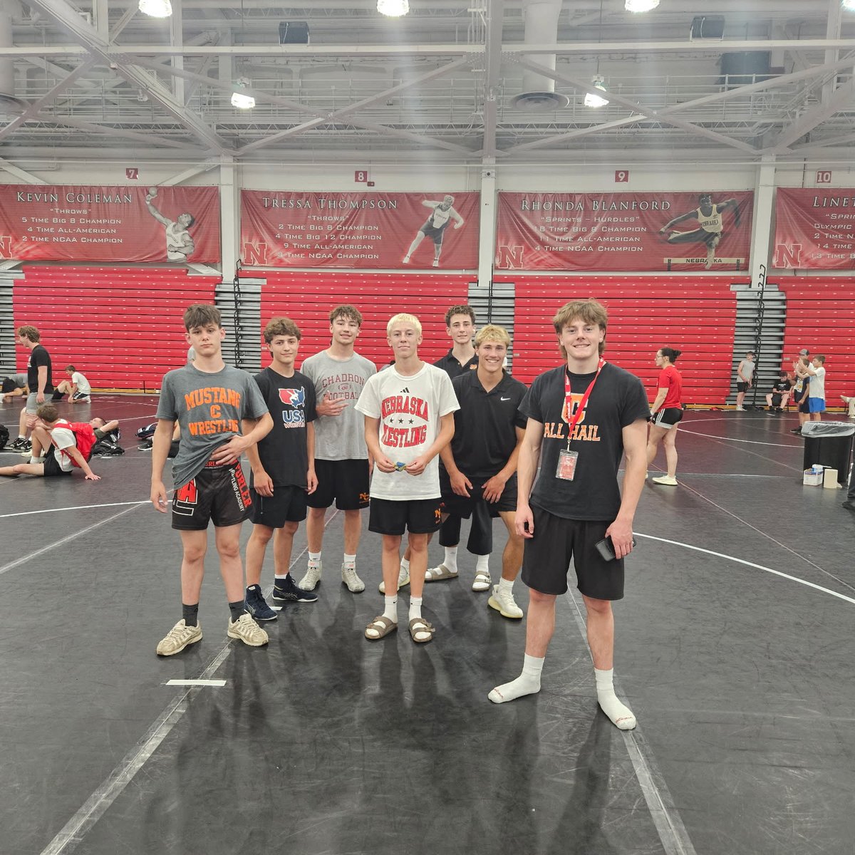 BrodeyWilcox's tweet photo. Nebraska Wrestling Camp never disappoints! Had an amazing week in Lincoln. Great opportunity to  wrestle at a high level and make life long memories with my teammates. https://t.co/y4ZyVV9B5L