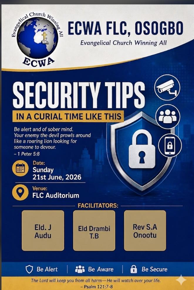 EcwaOf's tweet photo. Join us tomorrow to have insightful lectures &amp; thought breaking developments on security matters https://t.co/pjBmQFlJRV