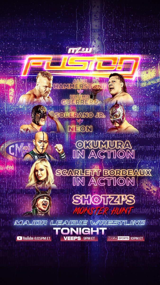 realKILLERkross's tweet photo. TONIGHT: @Lady_Scarlett13 is bringing the Smokeshow to MLW Fusion… and numerous haunted objects most likely…

▶️ https://t.co/EOQRDv327y (6:05 pm ET)
👊 @Veeps (9 pm ET)
📺 @beINSPORTSUSA (10 pm ET) https://t.co/IUWQRhLXPm