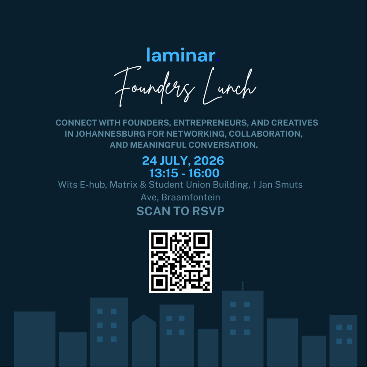 laminar12468's tweet photo. Join us for the Laminar Founders Lunch!

Connect with founders, entrepreneurs, and creatives over great conversation and new opportunities.

RSVP in bio/caption:
https://t.co/x2OVqZnkCg https://t.co/0Id4Q9I3RT